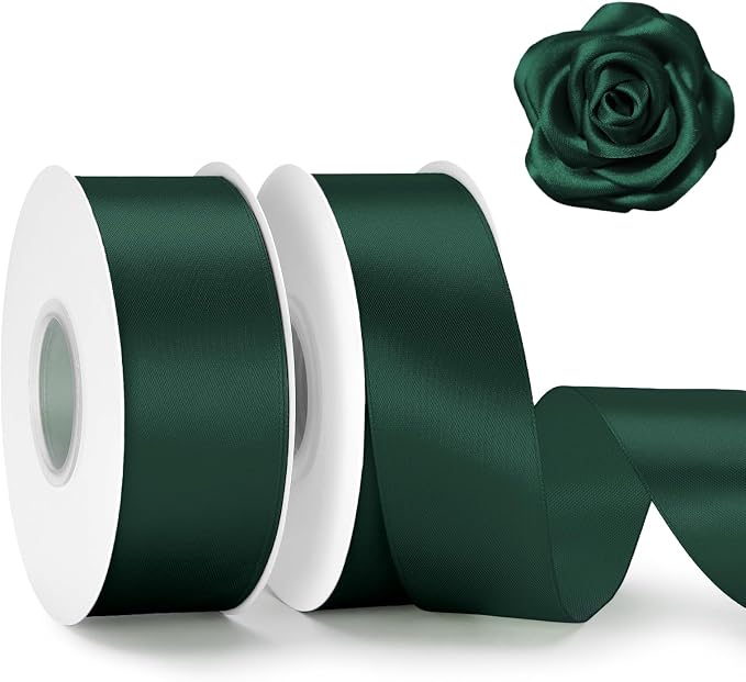 KINGLAKE Hunter Green Satin Ribbon by KINGLAKE