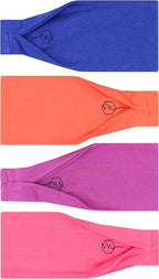 Maven Thread 4" Wide Workout Headbands for Women (4 Pack) – Non-Slip Sweatbands for Gym, Running & Yoga