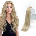 Sunny Hair Tape in Hair Extensions Real Human Hair Invisible Remy Hair Extensions Tape ins for Women Golden Blonde Highlight Medium Blonde 24 inch 20Pcs 50G