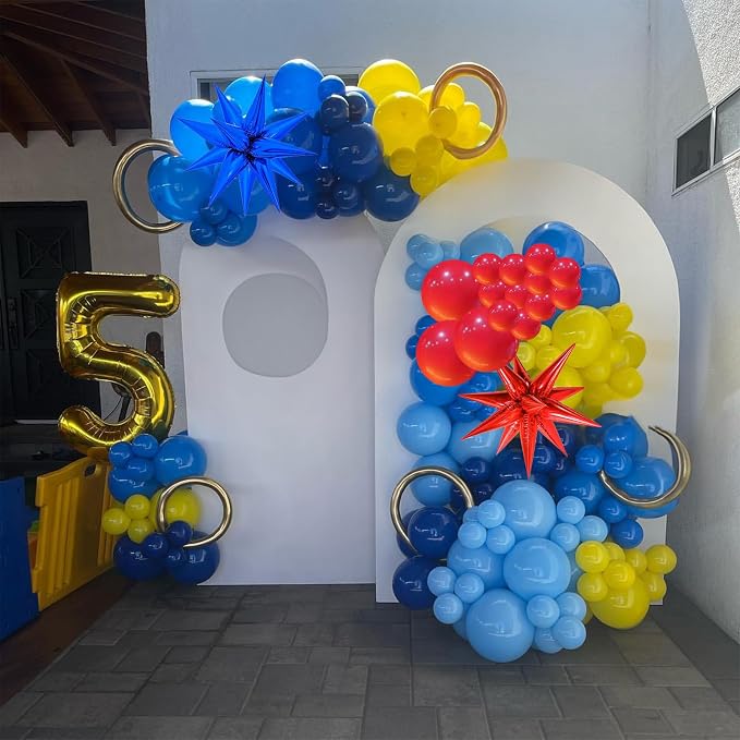 Red Blue Yellow Balloon Arch Kit - Image 7