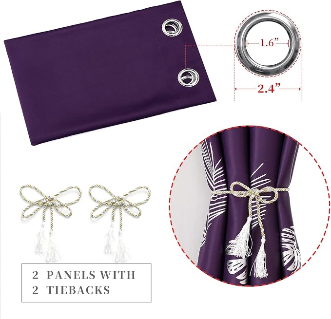 Purple Blackout Curtains for Dining Room - Image 4