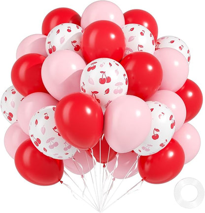 60pcs Cherry Balloons 12inch by Unknown