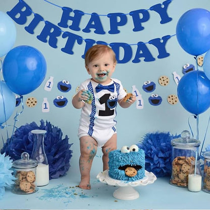 Navy Blue Happy Birthday Banner Sign Happy Birthday Bunting Banner Flag Garland - Image 4