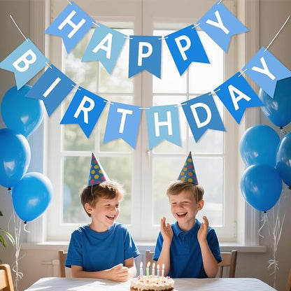 Happy Birthday Banner Sign, Birthday Garland Wall Door Hanging Banners Flag - Image 3