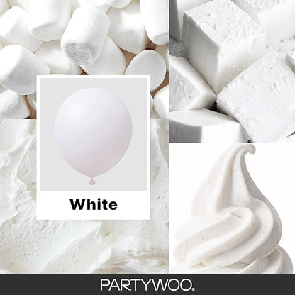 PartyWoo White Balloons 100pcs Different Sizes of 36 18 12 10 5 Inch | 36 18 12 - Image 2