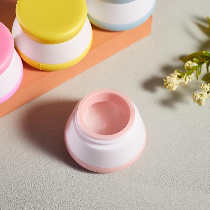 INSFIT Travel Containers for Toiletries, TSA Approved Silicone Cream Jars with Lids, BPA Free Travel Size Toiletries Leakproof Cruise Essentials for Cosmetic Cream Lotion