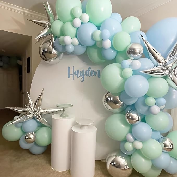 Voircoloria 110pcs Mint Green Pastel Green Latex Party Balloons, 12inch | - Image 7