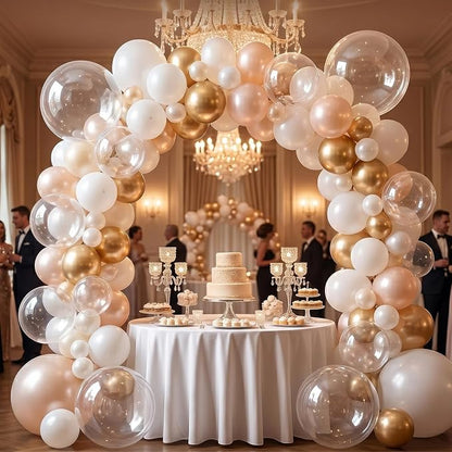 96Pcs 5/10/12/18 Inch Clear Latex Balloon Garland Arch Kit | Transparent - Image 4