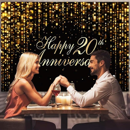 Happy 20th Anniversary Backdrop - Image 3