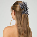 Bow Claw Clips Bow Hair Clips Black 3PCS Big Hair Bows for Women Butterfly Styling Large Hair Clips for Thick Hair for Girls Hair Accessories for Teen