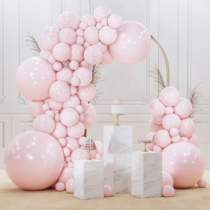 PartyWoo Pale Pink Balloons 100pcs Light Pastel Baby Pink Color | 36 18 12 10 5 by PartyWoo