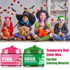 4 Colors Temporary Hair Color,Stocking Stuffers for Kids,Christmas Gifts for Teens Boys Girls,Gifts for Kids,Purple Green Blue Pink Hair Dye Color Wax,Temporary Hair Dye for Party,Halloween,Cosplay
