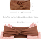 DRESHOW 8 Pack Headbands for Women Yoga Knotted Headbands Elastic Criss Cross Hair Accessories Sports Head Wrap Non Slip