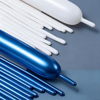 260 Balloons Metallic Blue White by VHUWE