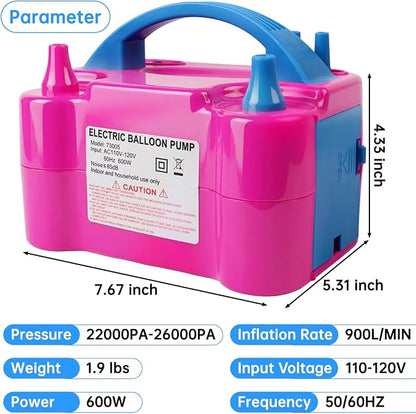 Balloon Pump 600W 110V Electric Balloon Pump Portable Electric Inflator Balloon - Image 6