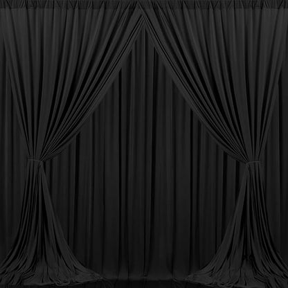 4 Panels Black Backdrop Curtain by MEETSKY
