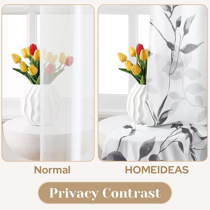 HOMEIDEAS Kitchen Curtains, Short Non-See-Through Privacy 30X36 Inch Length - Image 4