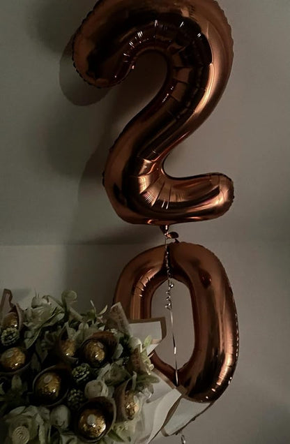 Dark Brown Number 0 Balloon 40 inch, 0th Birthday Party Balloons Decorations | - Image 4