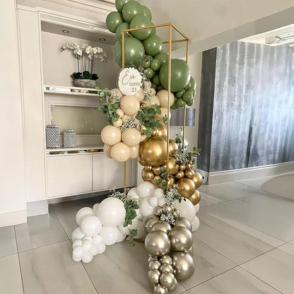 Sage Green Gold Balloons, Olive Green Balloon - Image 6