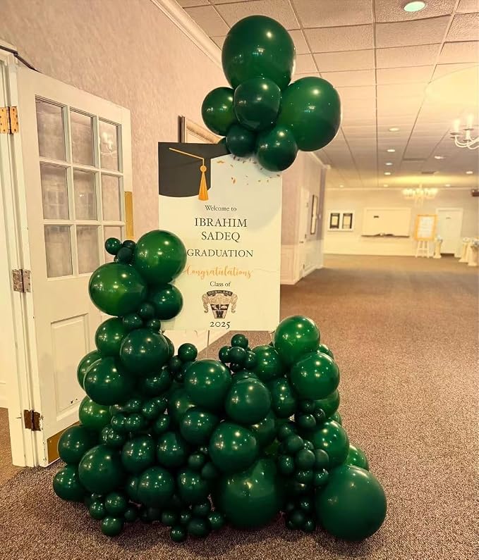 Green Latex Balloons, Graduation, Baby Shower, Christmas Party Decorations - Image 3