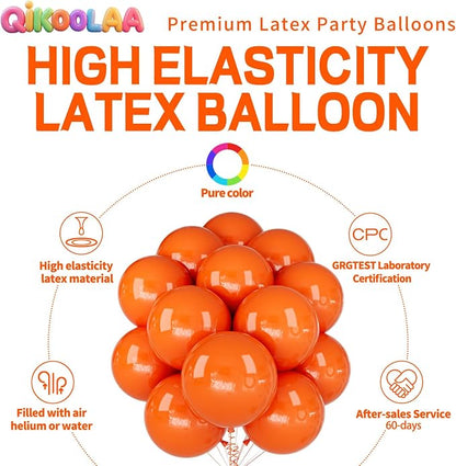 32Pcs Orange Big Balloons 18 Inch, Round Large Latex Party Balloons - Image 2