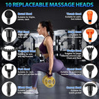 TOLOCO Massage Gun, Deep Tissue Back Massage for Athletes for Pain Relief, Percussion Massager with 10 Massages Heads & Silent Brushless Motor, Christmas Gifts for Women, Men, Grey