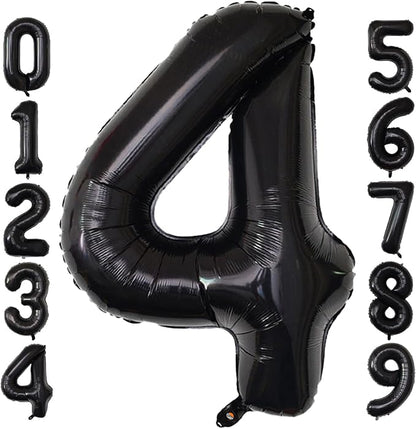 Number Balloons Black Party Balloon by United-UnicornsParty