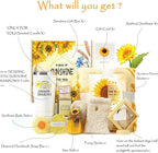 Christmas Gifts for Women, Sending Christmas Sunflower Gift for Mom, 10 Pcs Spa Gifts for Women, Birthday Gift Sets, Unique Holiday Basket for Mom, Girlfriend, Wife, Sister,