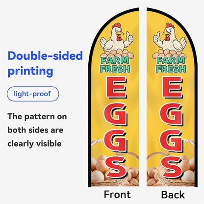 Farm Fresh Eggs Feather Flag - Image 9