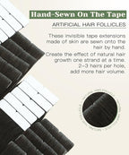 SURNEL Injection Tape in Extensions Human Hair 22Inch Dark Brown to Dirty Blonde Invisible Tape in Extensions 20 Pcs 50g(#2618,22)