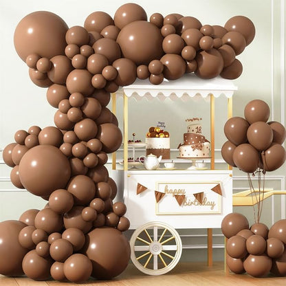 APLANET 150pcs Brown Balloons Different Sizes 18 12 10 5 Inches Premium Boho by ZJHAI