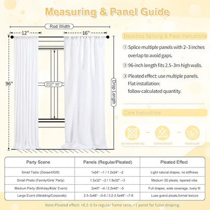 White Sequin Backdrop 2 Panels Curtains 2FTx8FT Glitter Party Backdrop | - Image 6