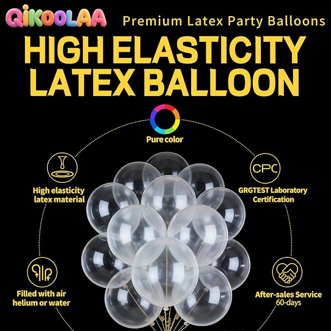 32Pcs Clear Big Balloons 18 Inch, Round Large Latex Party Balloons - Image 2
