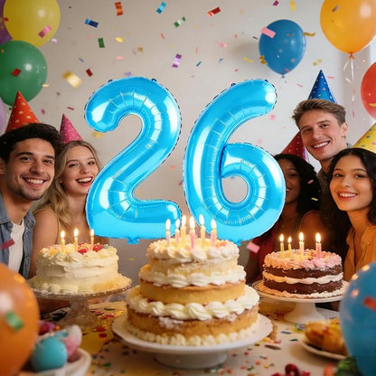 40 Inch Number 26 Balloons for 26th Birthday Party Decorations, 0-100 Jewelry - Image 2