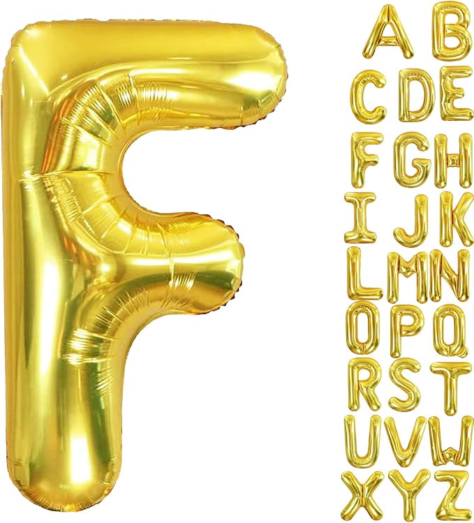 40 Inch Letter Foil Balloons Gold by Aeniaza