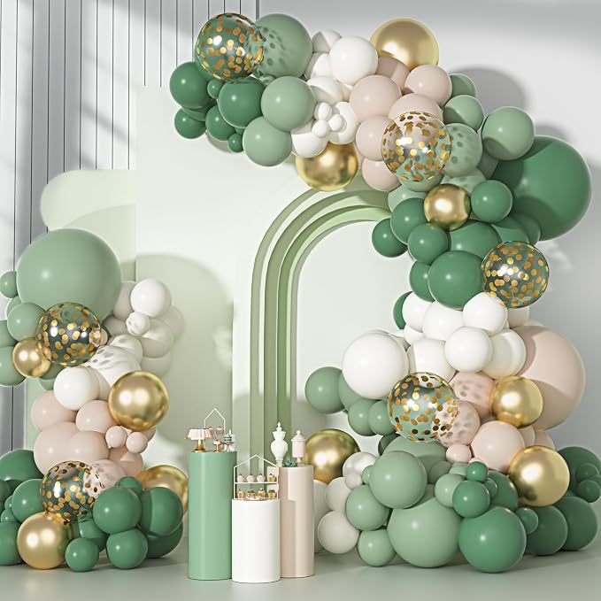 Ouddy Party Sage Green Balloons Arch Garland Kit18 12 10 5 Inch | Different by OuddyParty