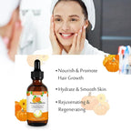 Pumpkin Seed Oil, Pumpkin Seed Essential Oil for Hair Growth & Dry Damaged Hair, Strengthen Hair Thickness, Nourish Hair scalp, Moisturizer Serum for Skin, Face & Body, 2 Pcs