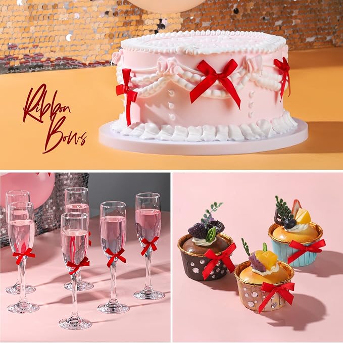 YGDZ 50 PCS Mini Red Bows, Small Bows - Image 4