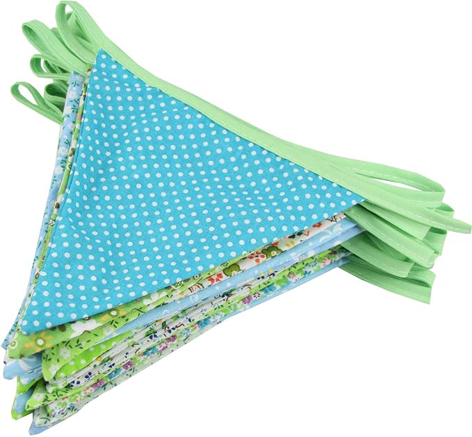 10M/32Ft Triangle Bunting Banner, Baby Shower, Outdoor and Home Decorations - Image 4