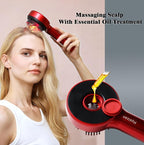 3-in-1 Hair Scalp Massager Comb - Rechargeable Cordless Portable Scalp Care Brush with Essential Oil Applicator, Gentle Scratching & Kneading Massage for Hair & Scalp Nourishment, Fit for Men & Women