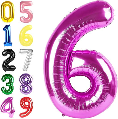 Number Balloons 40 Inch Rose Purple 5 Balloon by Argthjy