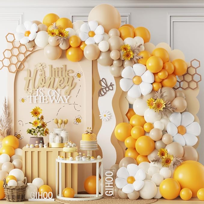 141pcs Bee Balloon Garland Arch Kit by GIHOO