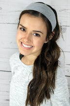 Kenz Laurenz Soft and Stretchy Elastic Cotton Headbands, Pack of 12, Black