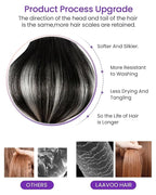 LaaVoo Hair Extensions Tape in Real Human Hair Tape in Extensions Ombre Balayage Natural Black to Silver Grey Seamless 20 Inch 20pcs/50g