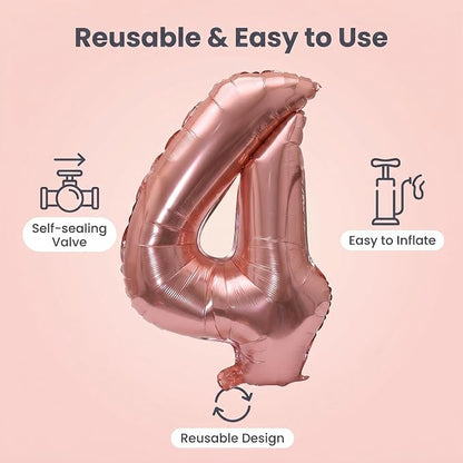 YPSelected 32 Inch Large Foil Helium Number Balloon Birthday Wedding Party 0-9 - Image 5