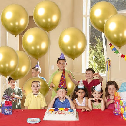 24pcs Gold Balloons 18 Inch Large Gold Metallic Chrome Balloons Big Latex - Image 6