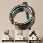 Damage-Free Hair Dryer Holder Wall Mounted - No Drilling Suction Cup Organizer for Bathroom, Universal Fit for Most Blow Dryers