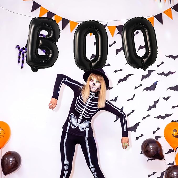 16 Inches Black 'BOO' Balloons - Image 4