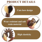 4PCS Heart Spiral Hair Ties, 4 Colors Heart Phone Cord Ponytail Holders for Women, Elegant Rubber Hair Coils, Stylish Hair Accessories for Party, Daily Use