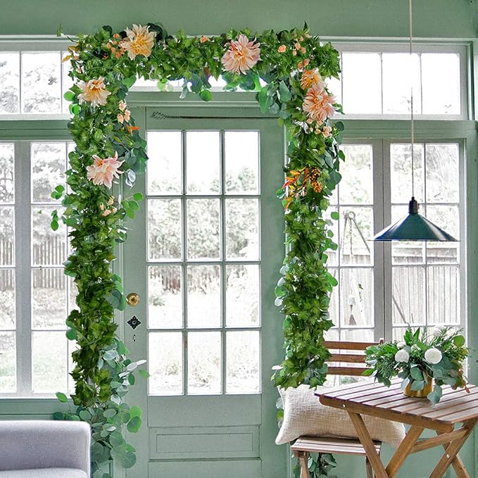 84 Feet 12 Strands Artificial Ivy Leaf Plants Vine Hanging Garland Fake Foliage - Image 8